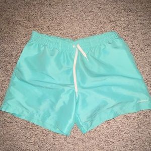 CHUBBIES: Teal lined swim trunks